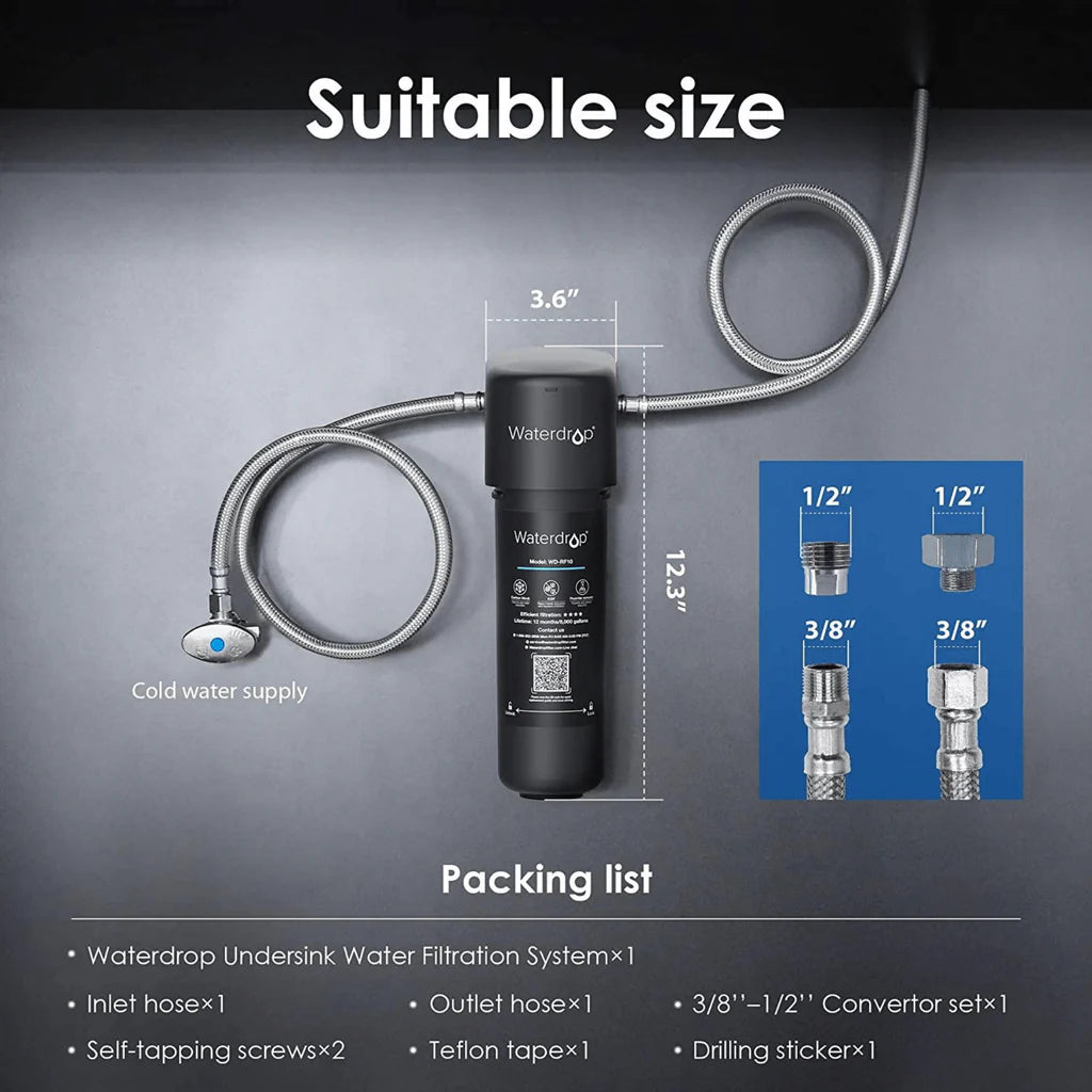 WaterDrop Water Filter | Under Sink Direct Connect Filtration System