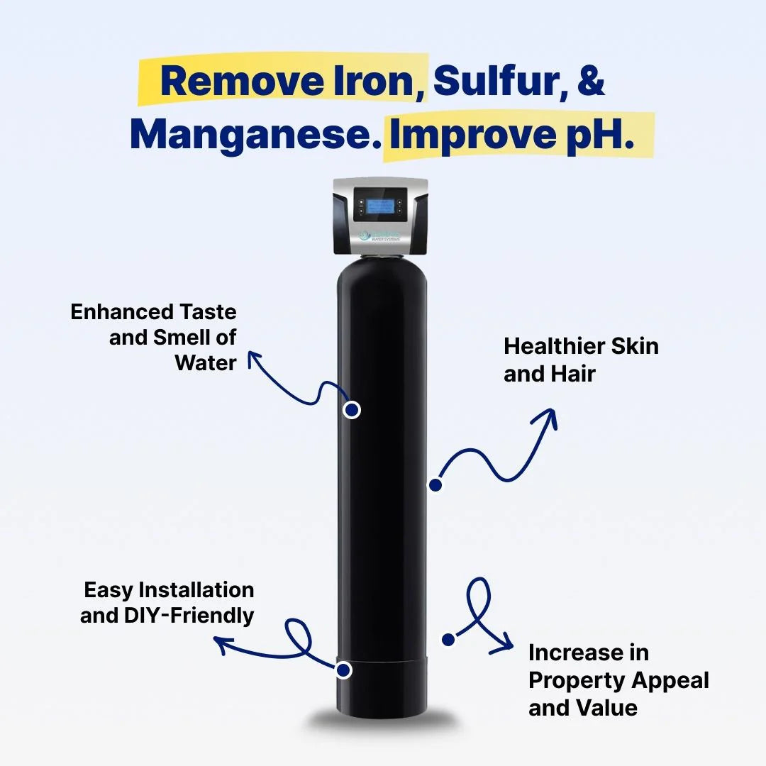 SoftPro Iron Filter - Iron Master AIO - Best Iron Filter for Well Water [Air Injected Water Filter / Katalox]